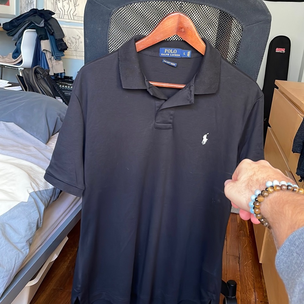 POLO RALPH LAUREN SIZE L PIMA COTTON COLLARED TSHIRT